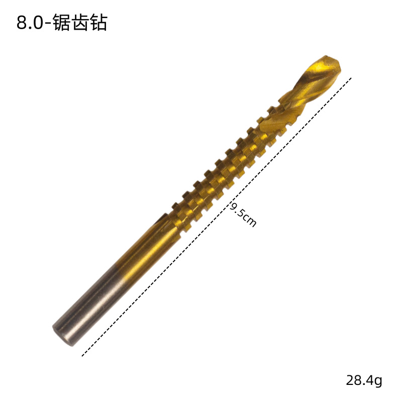 Taladro helicoidal dentado mango redondo de acero de alta velocidad 6 piezas para trabajar la madera taladro ranurado taladro de torsión dentado mango recto taladro dentado