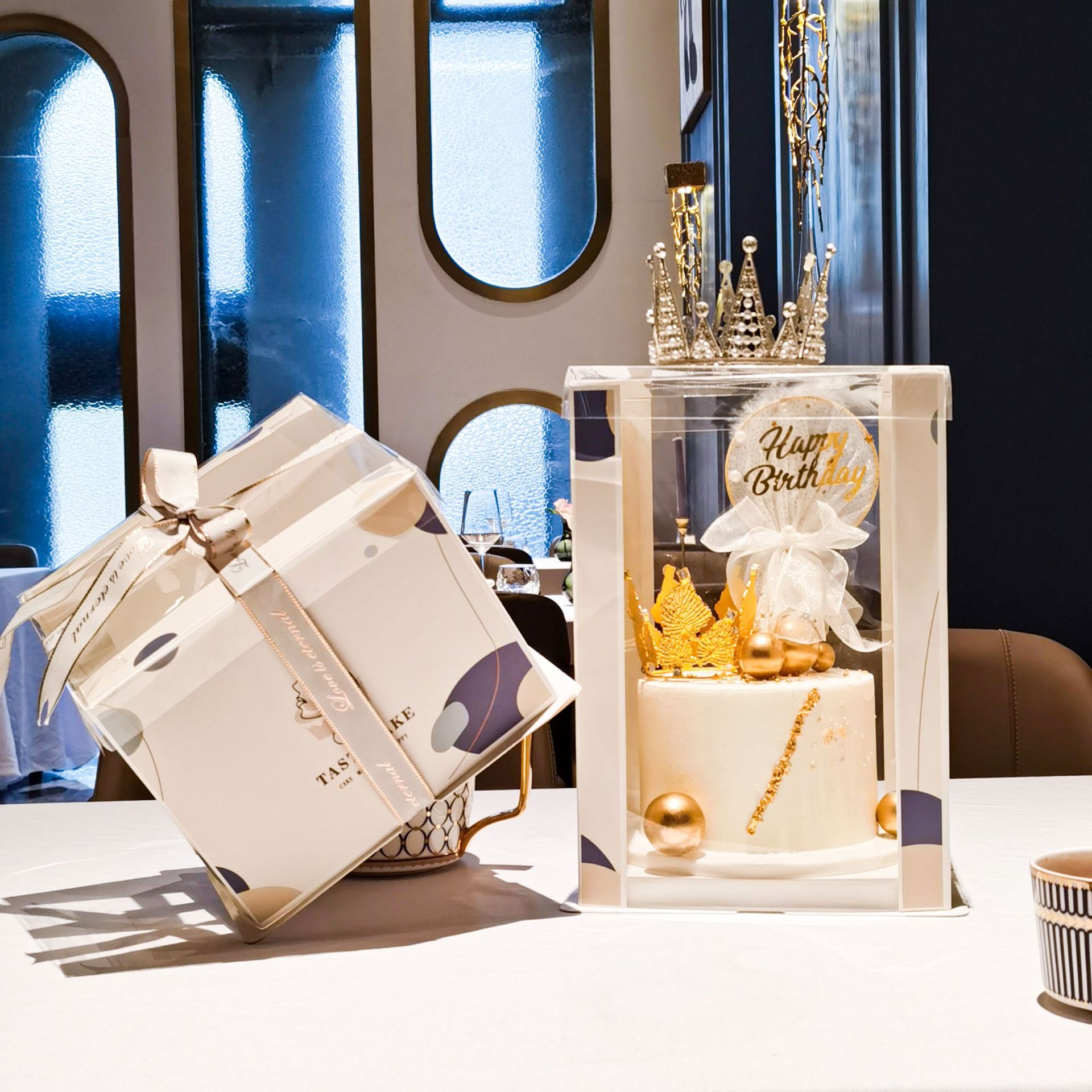 生日蛋糕盒子透明包装盒6/8/10/12寸蛋糕盒方形双层加高厂家批发