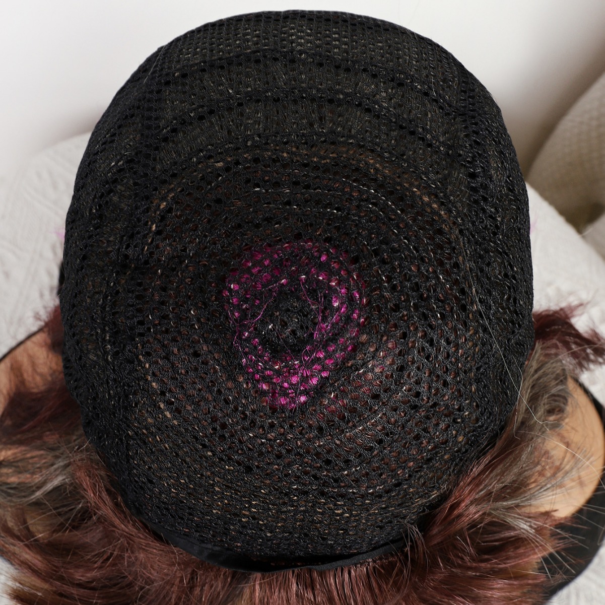 Transfronterizo nuevo polvo marrón mezcla de color gradiente largo recto 12 pulgadas sin encaje pelo recto europeo y brasileño peluca