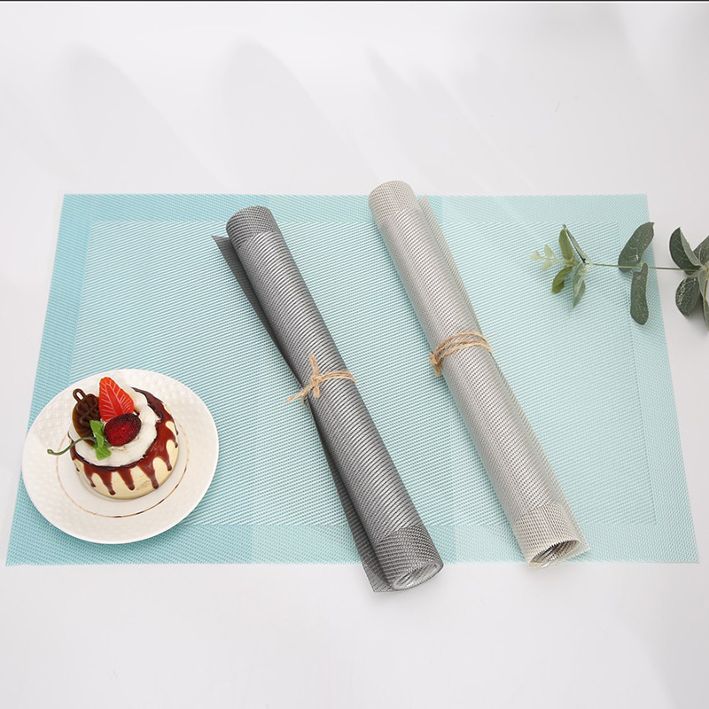 Contraste gradiente de color mantel de PVC mantel fácil limpieza estera de aislamiento mesa de comedor placa estera montaña imprimible LOGO impermeable antideslizante mat