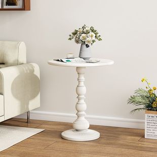 Nordic Retro Iron Small Round Table Coffee Table Living Room Home Sofa Side Table Bedroom Bedside Table Home French Style