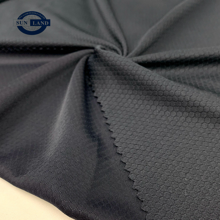 吸湿排汗接触性凉感速干 光触媒涤锦六角网眼  蜂巢布 色牢度4级