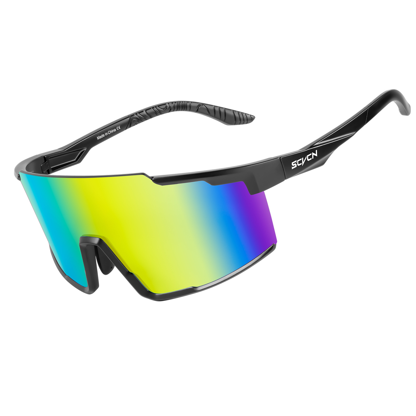 Gafas de Ciclismo Deportivo de PC, Cortavientos con Puente Nasal Ajustable, para Ciclismo de Carretera y Montañismo