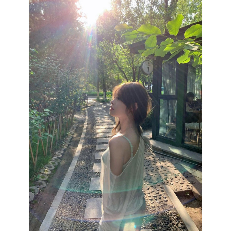日焼け止め服女性の夏のホットガール水着カバーアップルーズ抗 UV アイスシルク薄い長袖 Tシャツイントップ|undefined