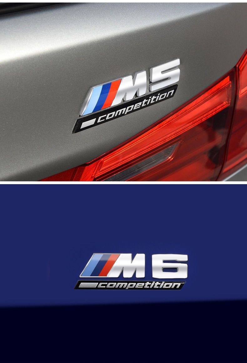 Suitable for Bmw Thunder m Standard Car Modified M1 M2 M3 M4 M5 M6 Logo Car Sticker Rear Tail Logo Thunder Version