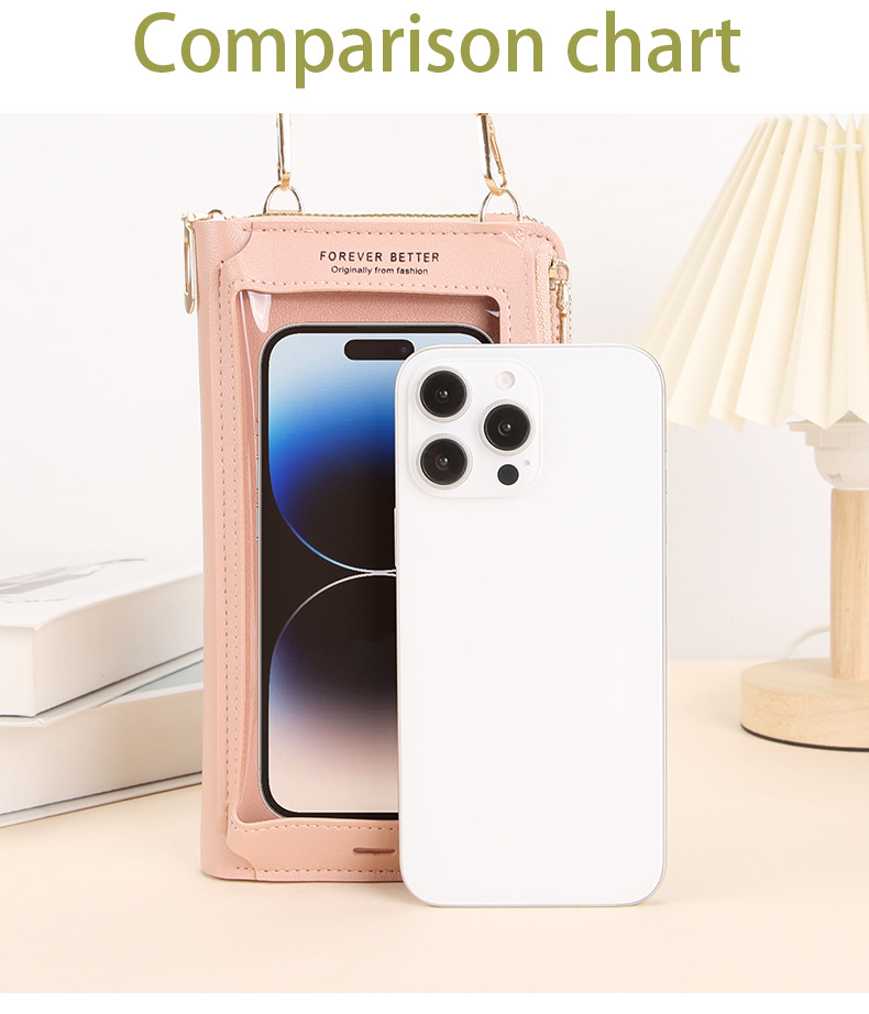 207g Weight Zipper Closure Type Single Shoulder Strap Strap Type Phone Wallets Bags Type Casual, Daily Occasion PVC Material Solid Color Pattern All Seasons Season Unisex Gender Vintage Style, Classic Style Style Square Shape Small Size Unisex Solid Color PVC Zipper Phone Wallets 6