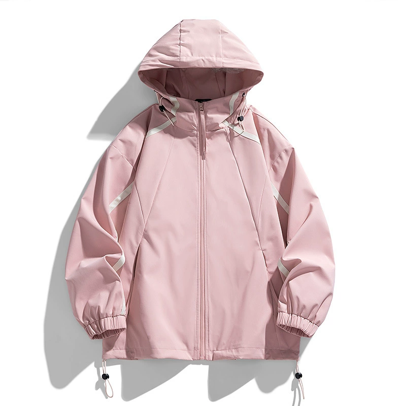 Ретро водонепроницаемая куртка с капюшоном для любимого для отдыха, oversize