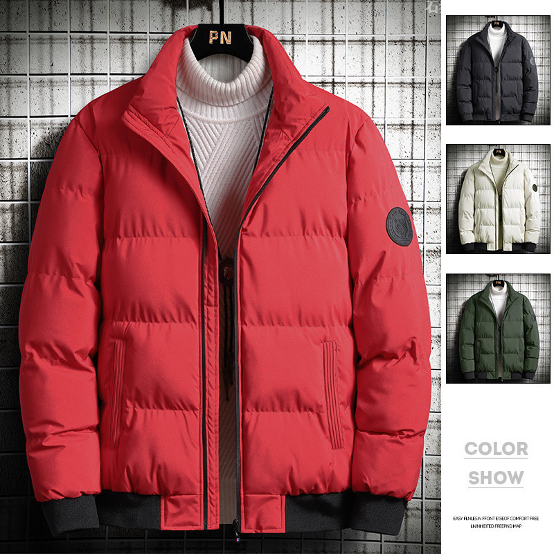 Abrigo de algodón acolchado abrigo de hombre invierno 2023 nueva marca de moda abrigo de algodón acolchado engrosado gordo más tamaño chaqueta de los hombres