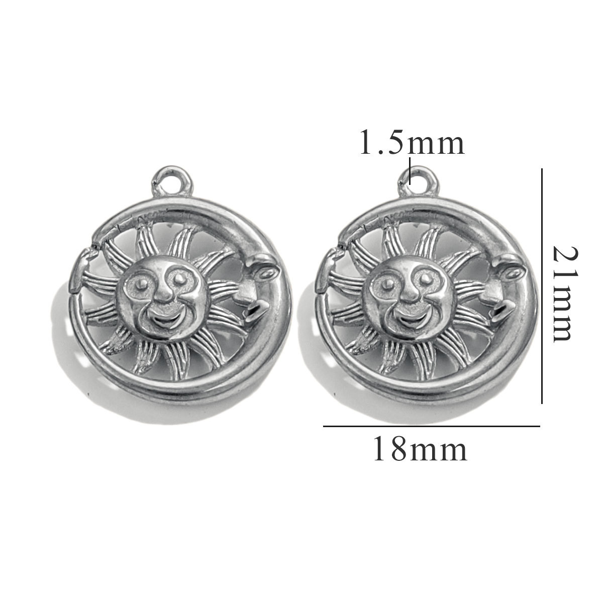 Acero inoxidable europeo y americano sol ojo colgante joyería DIY colgante de oro 18K colgante colgante de acero mujer colgante colgante