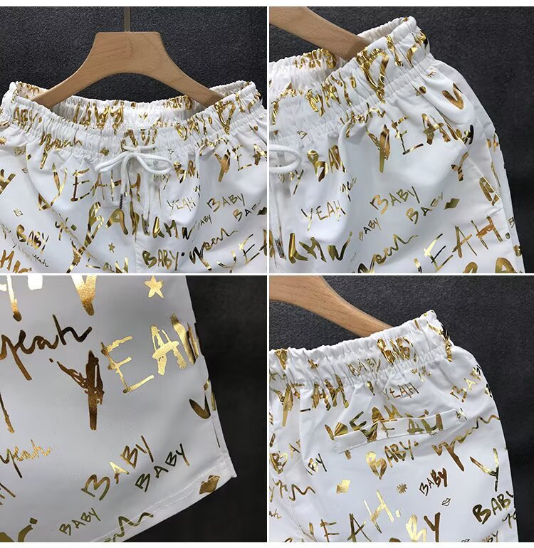 Heren strandshorts met print losvallende sneldrogende zomerbroek_voghion.com