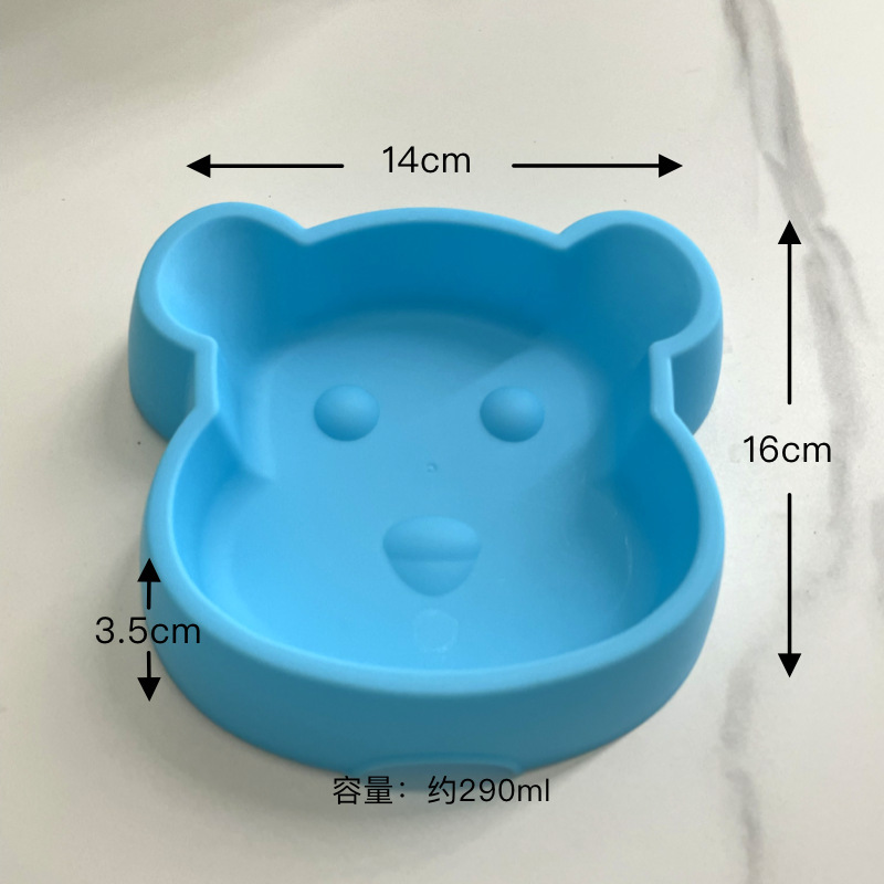 Tazón para gatos Tazón de comida lenta engrosada en forma de oso Tazón para perros Tazón para mascotas al por mayor