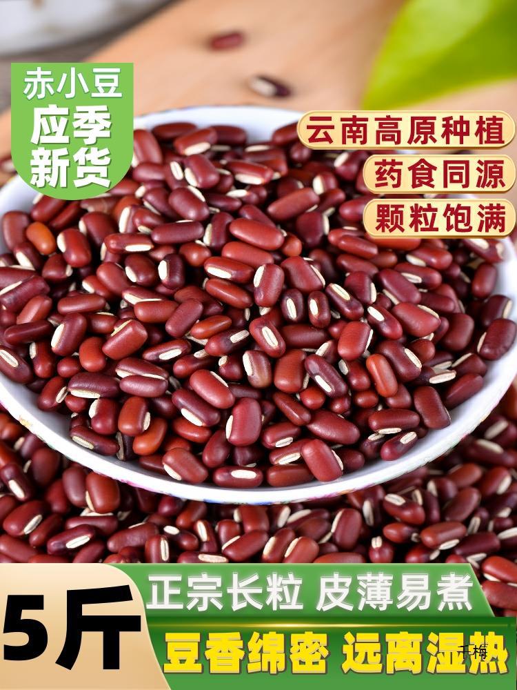 2023年新赤小豆长粒5斤另有炒熟赤小豆熟薏仁米白扁豆红小豆芡实