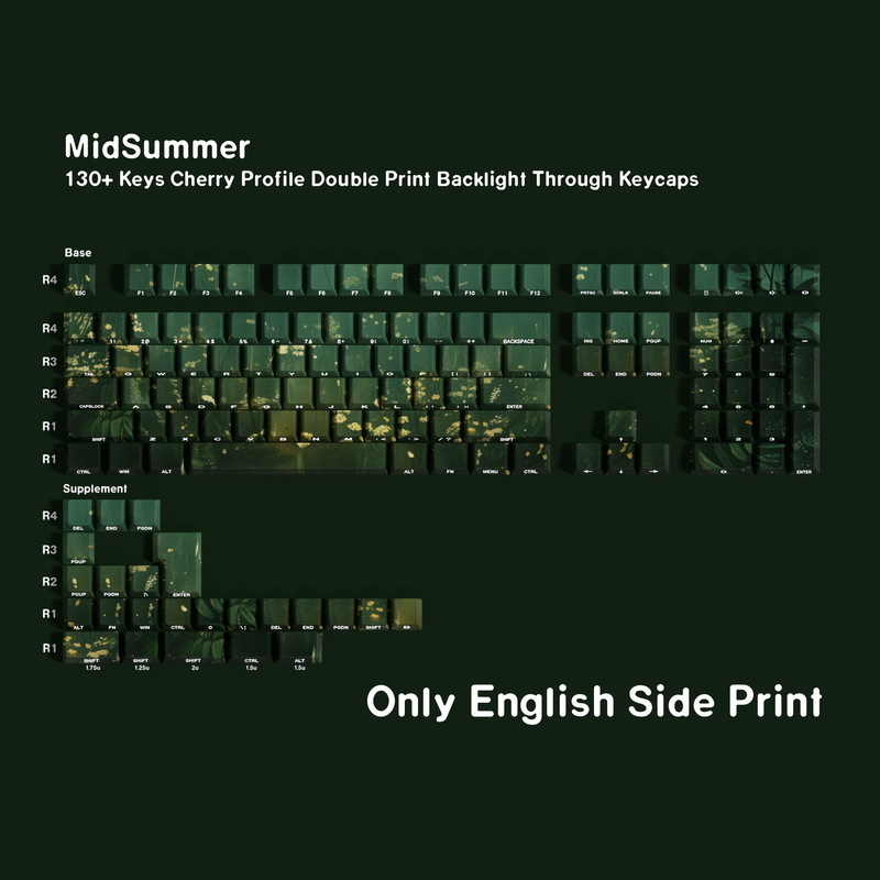 JCM 夏ダブル彫刻半透明 Pbt オリジナルフルセットキーキャップ韓国語ロシア語ヨーロッパ標準小言語グリーン磁気軸|undefined