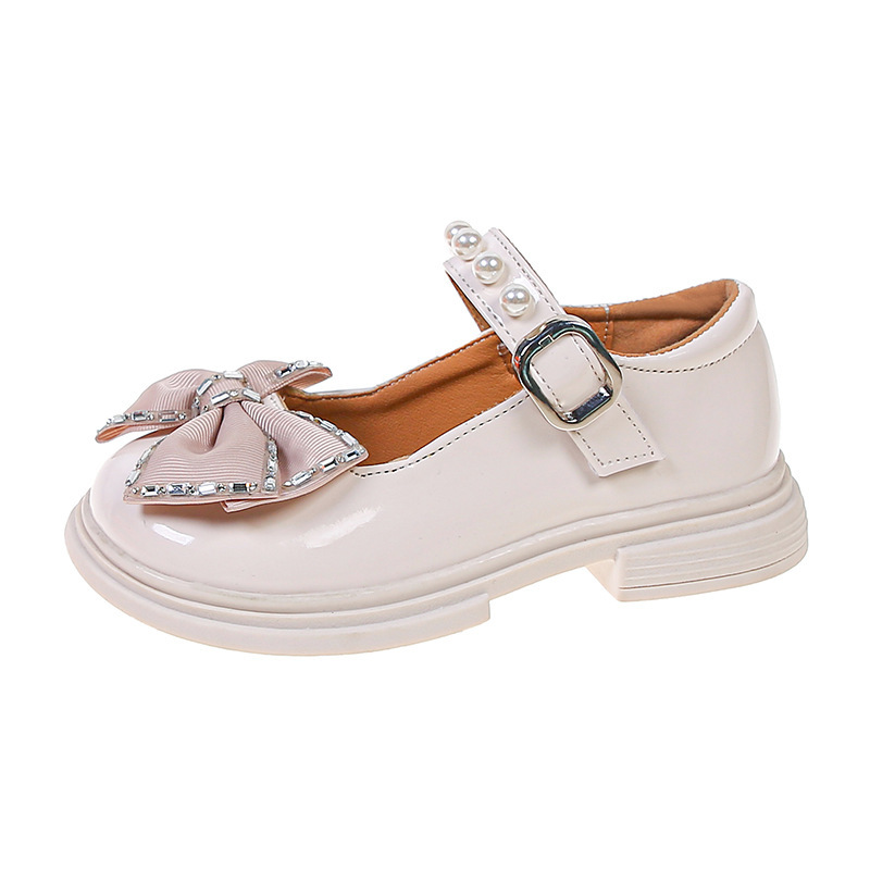 Zapatos de princesa de arco de niñas 2026 primavera y otoño nuevos zapatos de moda para niños zapatos de una sola niña zapatos negros al por mayor image 5