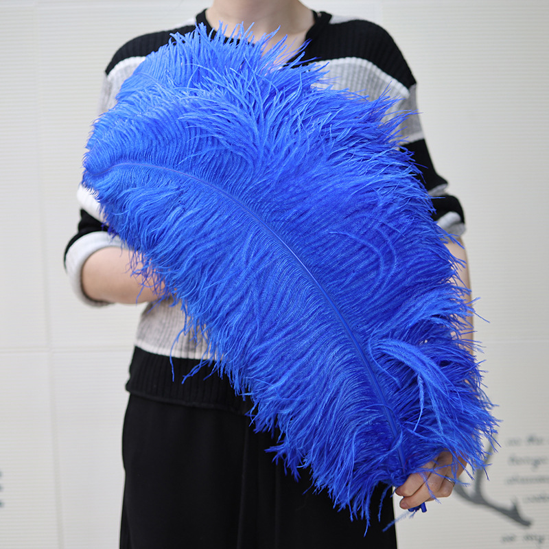 15 - 75cm al por mayor plumas de avestruz azul precioso boda de avestruz decoración de cabello guía de la mesa adornos de flores accesorios de fiesta