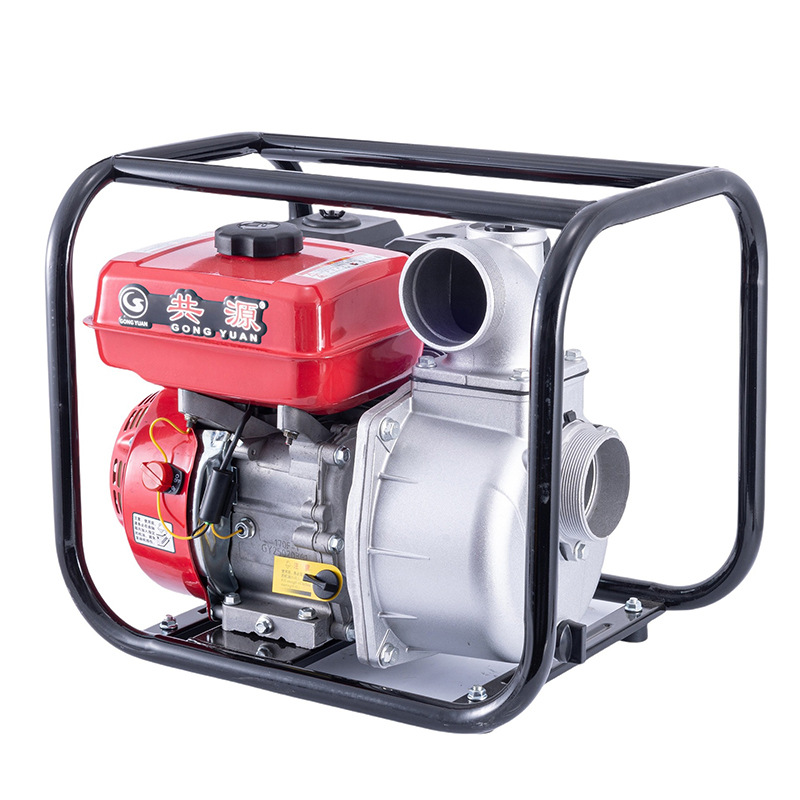 Bomba de agua para motor de gasolina, bomba de agua a alta presión, doble impulsor, bomba de motor de gasolina, bomba de agua puntual para riego agrícola, 2 pulgadas y 3 pulgadas