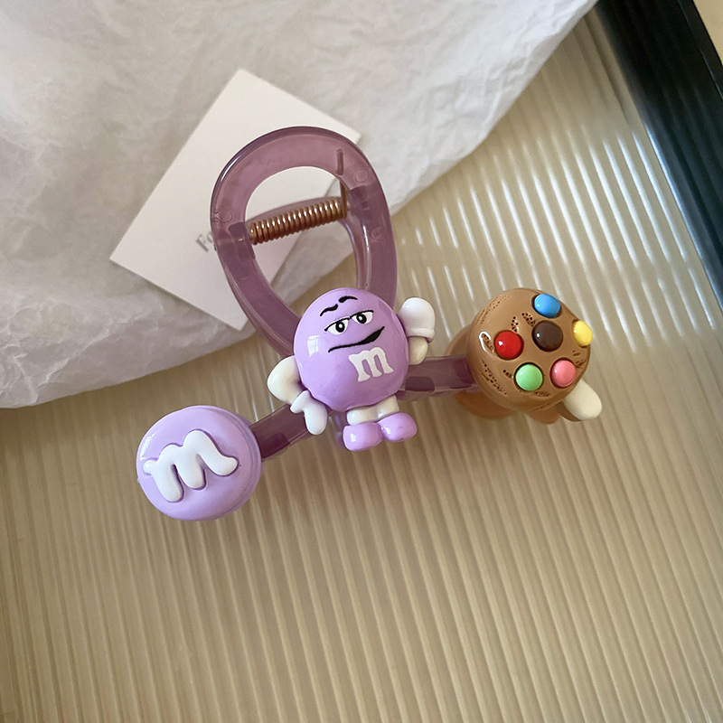 Carpeta de agarre de palabra redonda de color café, clip de tiburón de pelo de disco de alta gama retro, personalidad simple y de moda, nueva horquilla, accesorios para el cabello