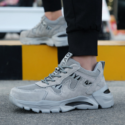 New labor protection shoes for men, anti-smash and anti-puncture steel-toed shoes, summer lightweight construction site safety protective work shoes