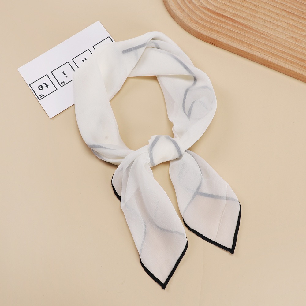 50g Weight Silk Scarf Classification Holiday, Street Occasion Moire Yarn Material Solid Color Pattern Spring&Summer Season Women's Gender Simple Style Style Women's Simple Style Solid Color Moire Yarn Silk Scarf 13