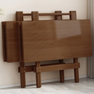 Small Apartment Folding Table Outdoor Portable Dining Table Dining Table Storage Space-Saving Square Square Home Balcony S^