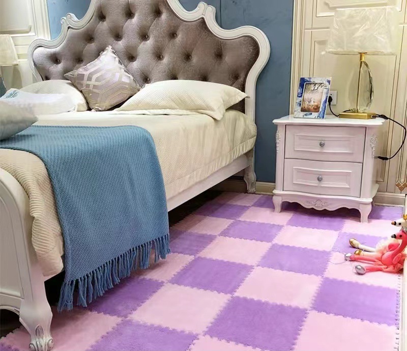 Alfombrilla piso con costuras pelusa arrastre el dormitorio s alfombras espuma cortables