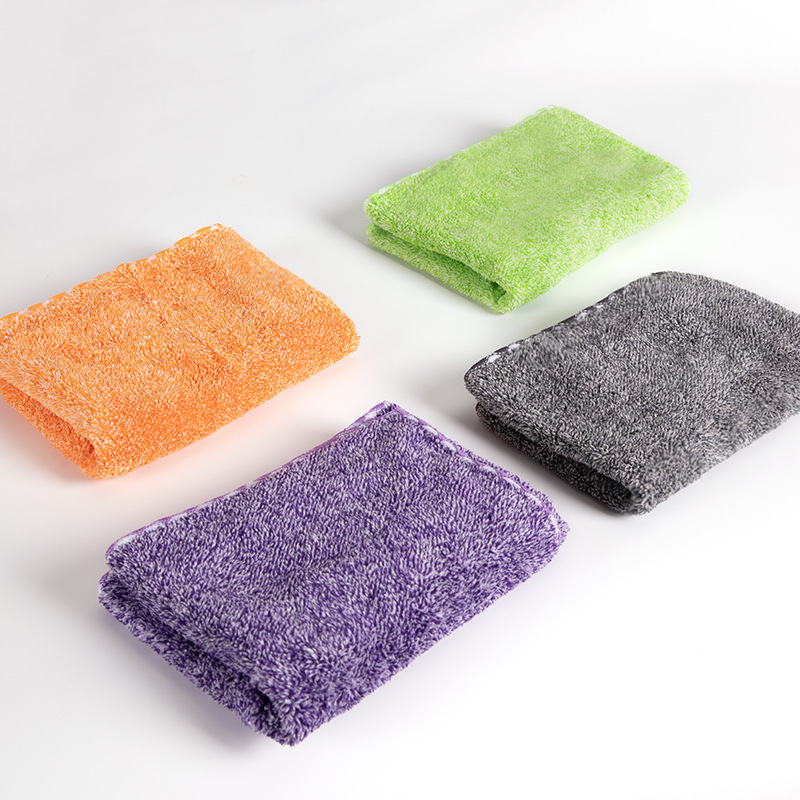 Toalla de coche engrosada de lana de coral conjunto estrellado esponjoso limpieza de coches Toalla de lavado de coches toalla absorbente fábrica al por mayor