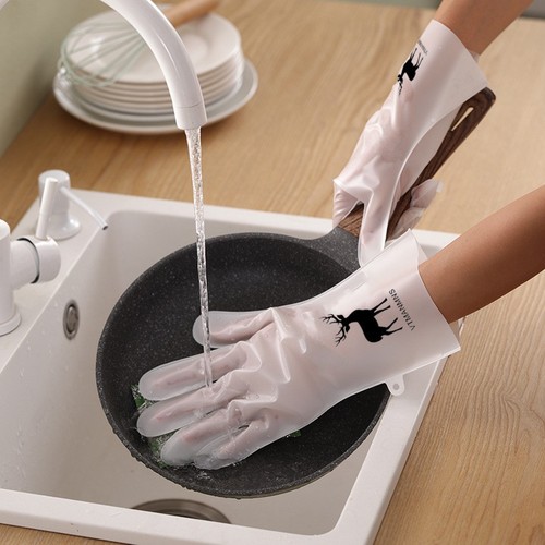 Women's dishwashing gloves waterproof rubber latex thin kitchen durable laundry rubber home cleaning housework