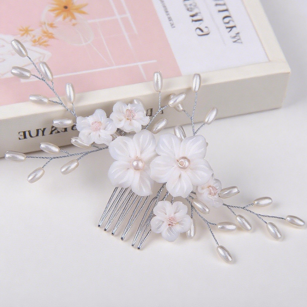 은색 머리 빗 별도