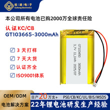 ��KC CB�J�C103665�늳�3000mahů�֌���̙C�t���O�����늳�