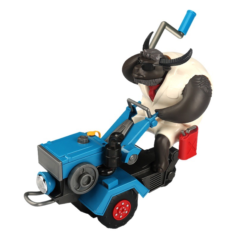 Douyin eléctrico ganado magia tractor coche de juguete música luz giratoria interactiva truco caminar modelo de tractor