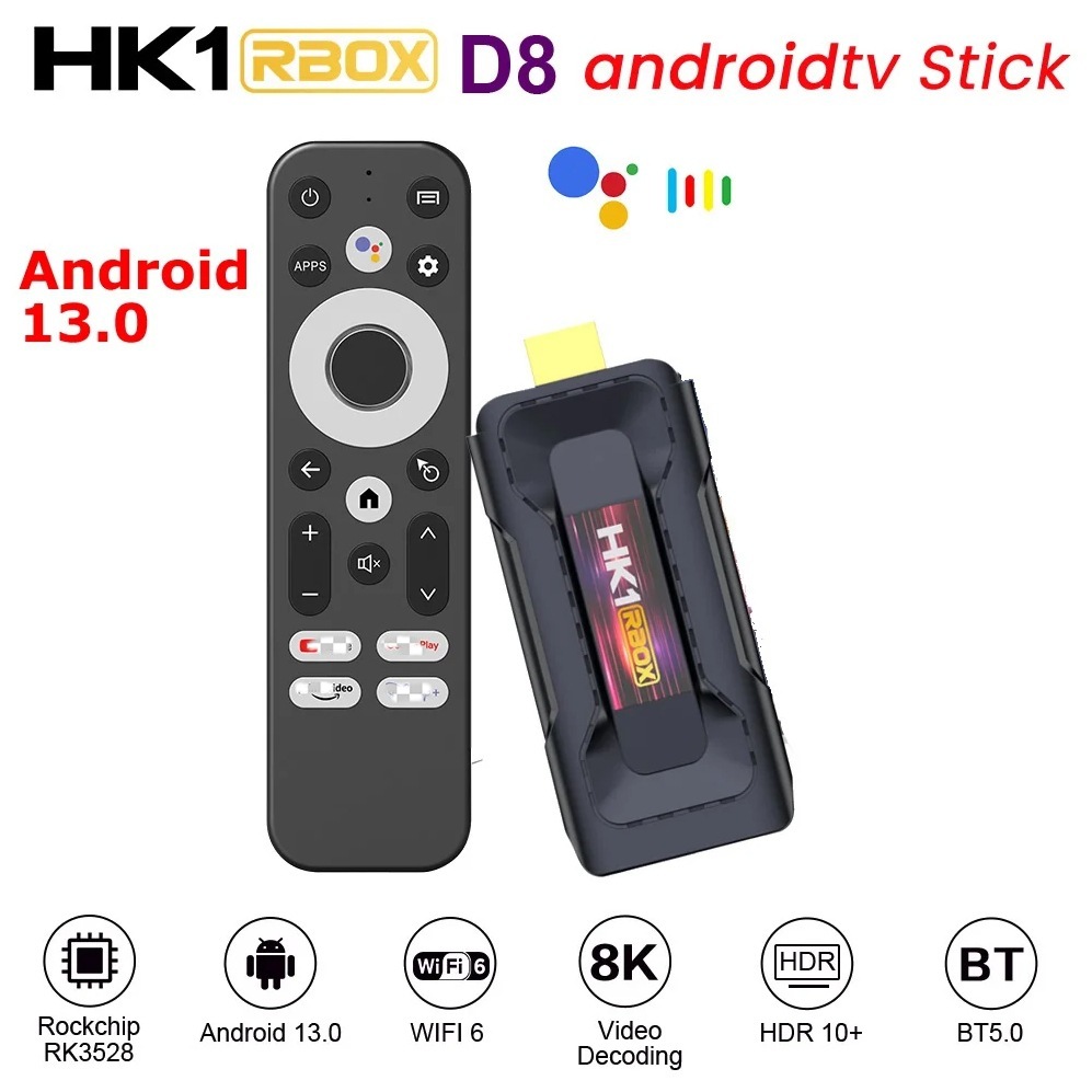 HK1 RBOX D8 Smart Set Top Box RK3528 32G Android 13 System Dual Band WiFi
