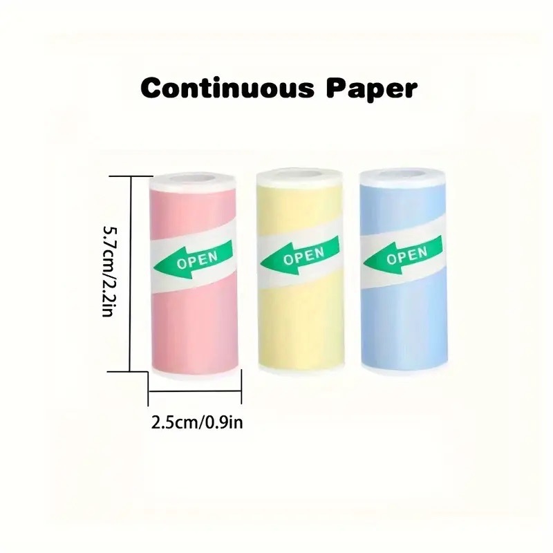 컬러 스티커 3롤