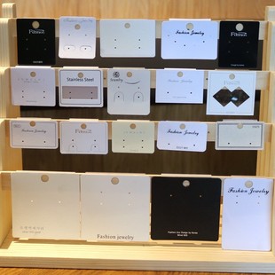 Pvc Hanging Card Trinket Cardboard Packaging Earrings Ear Studs Ear Clip Packaging Cardboard K-Style Simple Can Be Used as Logo