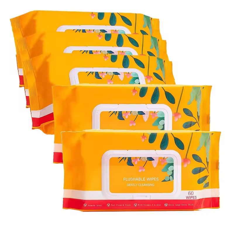 Customized Oem Bamboo Fiber Flushable Safe Eco-Friendly Biodegradable Toilet Wipes for Adult Baby Customized Oem Bamboo Fiber Flushable Safe Eco-Friendly Biodegradable Toilet Wipes for Adult Baby