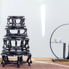 カスタマイズされたラウンド屋内と屋外の植木鉢ベース水耕花ベース家庭用プラスチックラックティーポット花瓶トレイラック