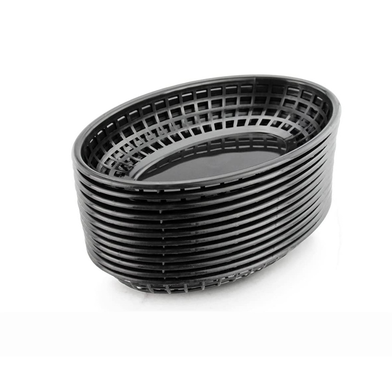 Cesta de plástico para comida rápida, diseño europeo para restaurantes