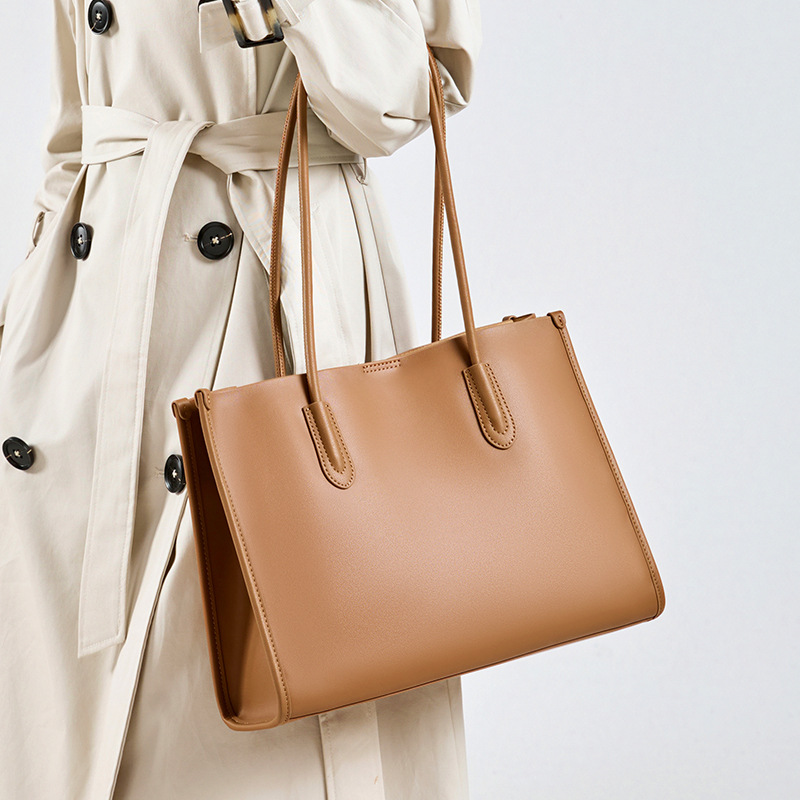Damen Handtasche Aus Leder, Große Umhängetasche Für Den Alltag_voghion.com