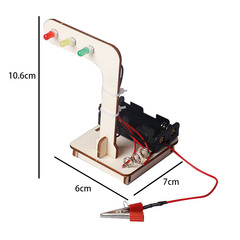 Traffic light DIY science project for primary and secondary school students, handmade assembly and scientific experiment invention