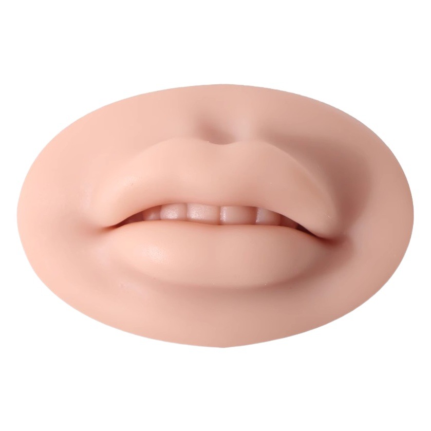 Three-dimensional lip module semi-permanent tattoo practice leather European floating lip lip silicone solid simulation 5D tattoo consumables