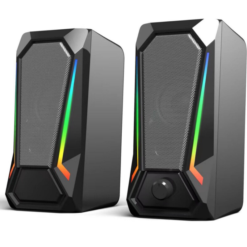 New Home Theater Speaker dazzle lights USB multimedia heavy subwoofer TV square dance karaoke cable sound