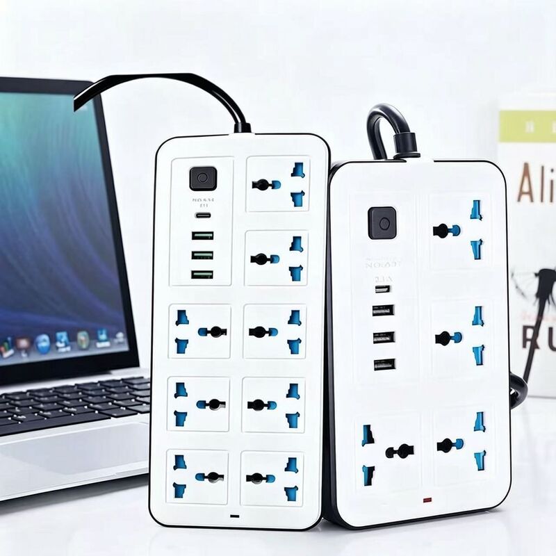 Foreign Trade Cross-Border Power Strip with Universal Sockets, Usb, Multi-Functional for Home Use, Uk/Eu Standard, Multi-Socket with Switch Plug