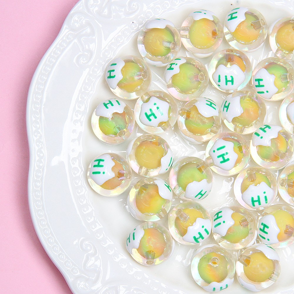 Lindo dibujos animados pintados a mano con cuentas accesorios de bricolaje coche colgante Cadena de teléfono móvil pulsera collar accesorios de joyería al por mayor