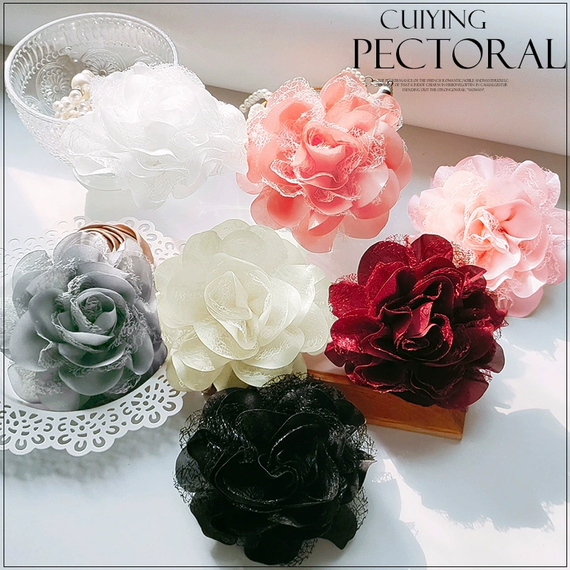 Cuiying new arrival clothing accessories cutaway lace flower hairpin versatile shawl chest ornament H005