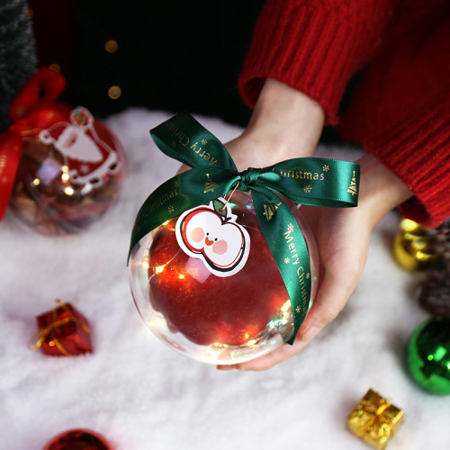 New Christmas Children Kindergarten Gift Safe Transparent Packaging Candy Apple Box Wholesale Box Gift Box