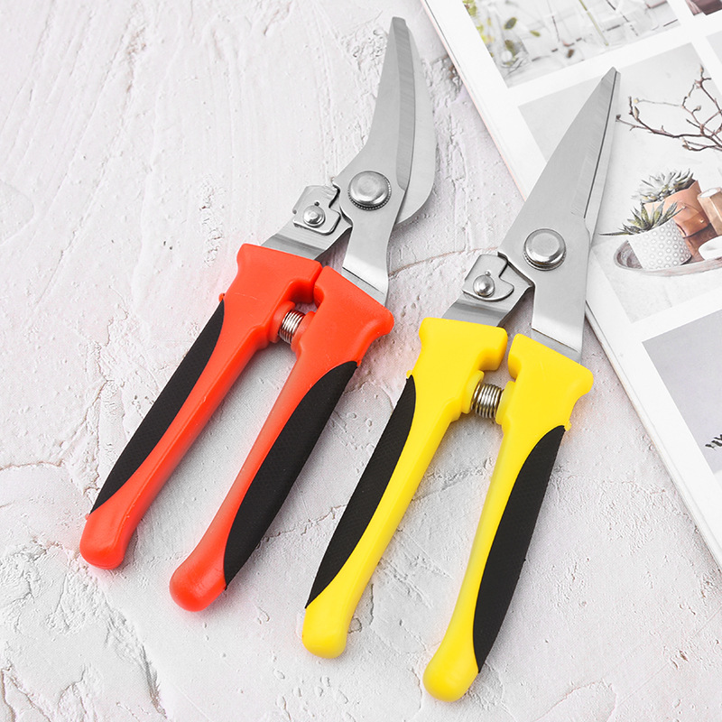 直头弯头不锈钢刃二次注塑手柄电工剪多功能扣板线槽剪园林修枝剪