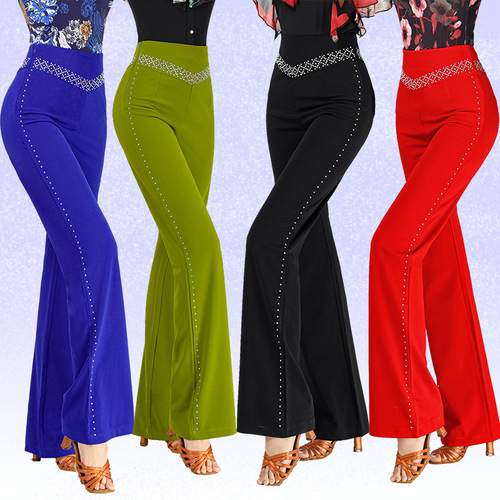 Square dance clothing new pants Latin dance ladies jitterbug sailor dance dance pants dancing hot diamond trousers