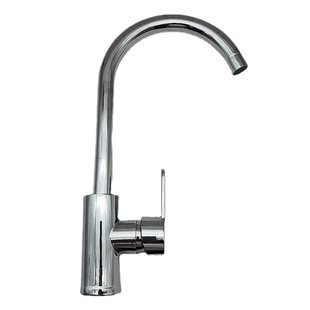 Electroplating flat three-way reinforced kitchen Basin hot and cold faucet kitchen sink vertical hot and cold large curved faucet