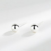 Round beads suitable for men and women, earrings, silver 999 sample, simple and elegant design, wholesale