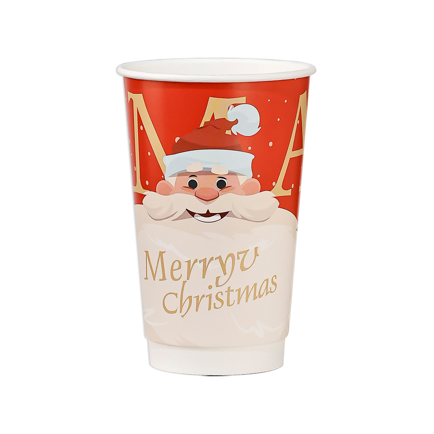 Taza de té desechable con tapa de 90 calibre taza de Navidad película adhesiva PP taza moldeada por inyección taza de plástico taza de bebida