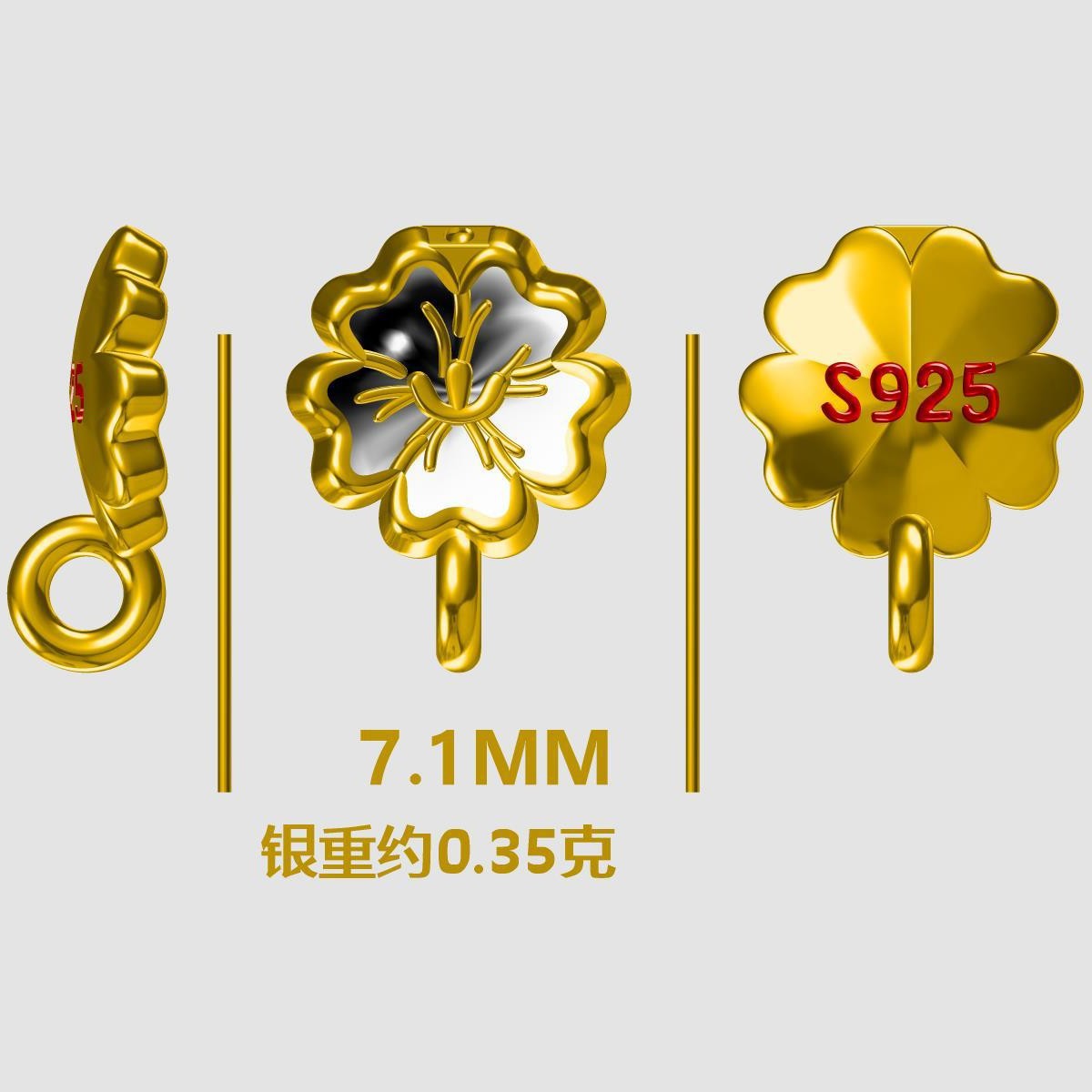 找工厂加工定制专用订做纯银足银串珠隔珠戒指手链项链耳环小吊坠